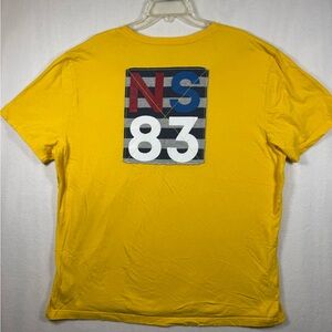 Nautica Yellow NS83 Graphic Short Sleeve Tee